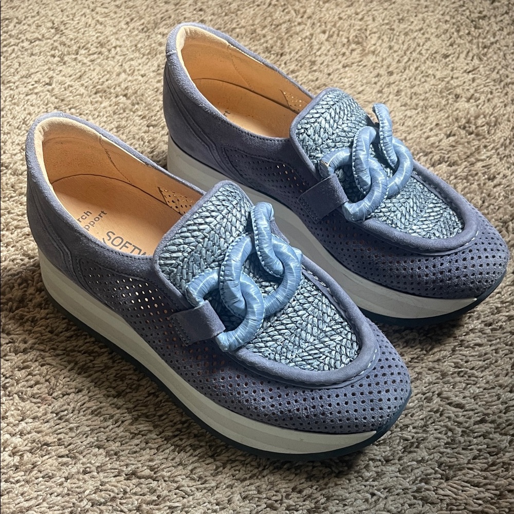 Softwaves Cintia Raffia Platform Loafer